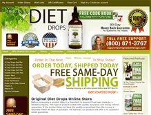 Tablet Screenshot of originaldietdrops.com